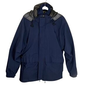 Propper L Made in USA Navy Blue Gore-Tex Hooded Tactical Jacket Removable Liner